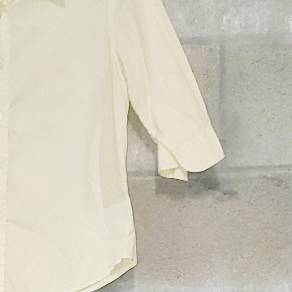 GAP • yellow pin striped button up shirt - Picture 3 of 3